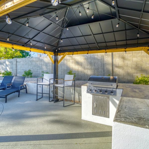 Patio gazebo grill